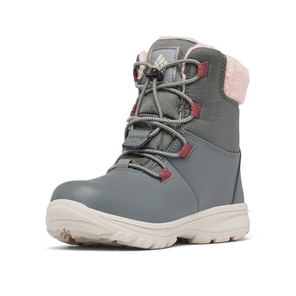 Columbia Women's Gary Pink Moritza Leather Ankle Winter Snow Boots Size 7 - Picture 1 of 8